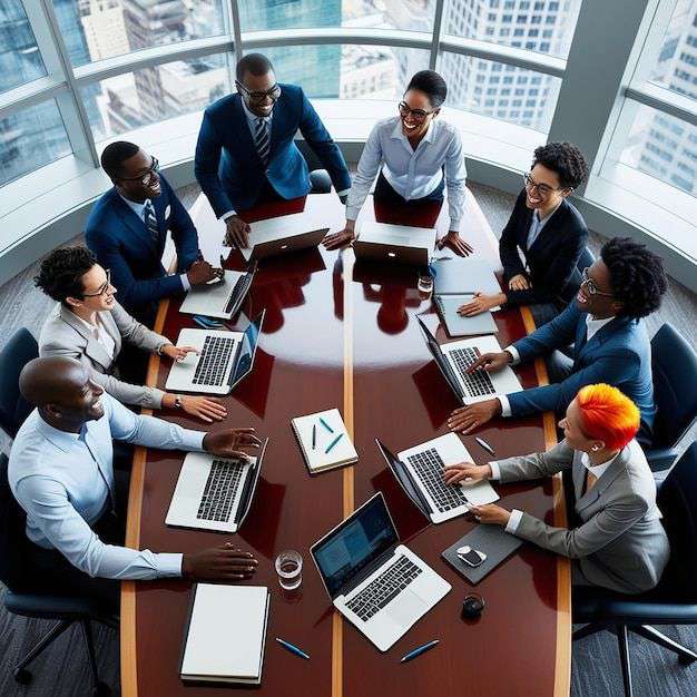 Équipe réunie autour d’une table de travail